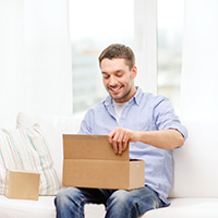 men with a package